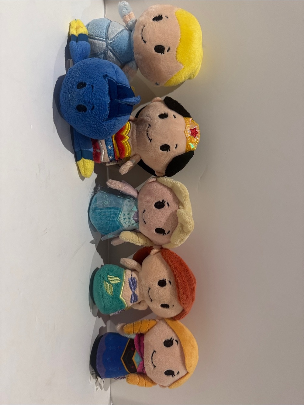 Disney Hallmark Itty Bittys Princess Plush Dolls Lot Elsa Anna Nemo Ariel Wonder